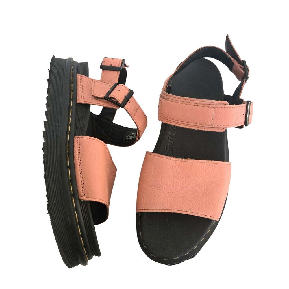 Dr. Martens Voss Platform Sandals US W 11 Peach Coral